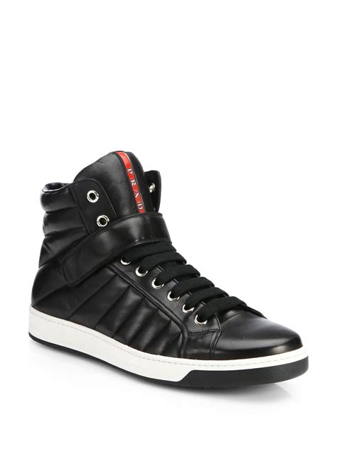 prada sneakers mens 2016|prada high top sneakers men.